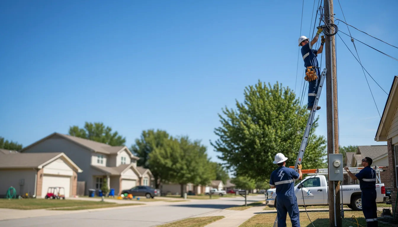 Residential electrician providing installation services in Rockville, NE